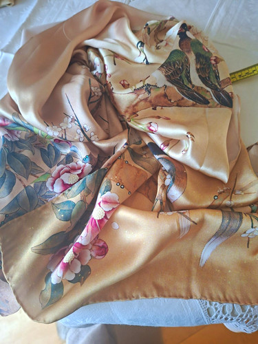 Damen seiden satin schal tuch - damen,