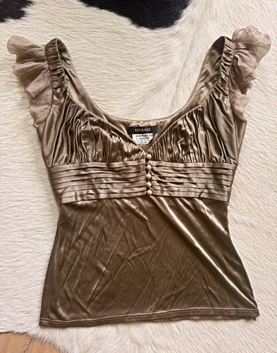 Versace damen seiden satin top - versace,