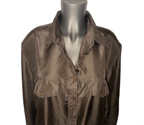Damen seidenbluse braun 46 - braun, gr.