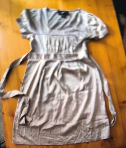 Seidenkleid neuwertig silber - m,