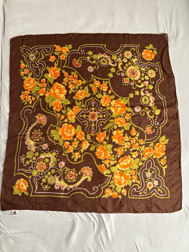 Seidentuch satin braun - seidentuch,