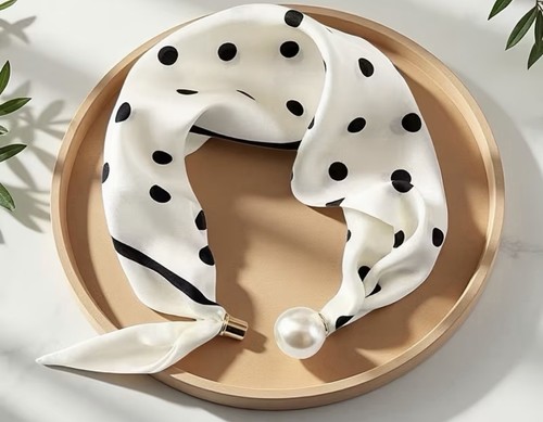 Seiden satin polkadots sch - seiden,