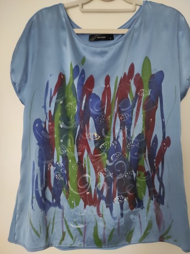 Seidenshirt m hallhuber - m,